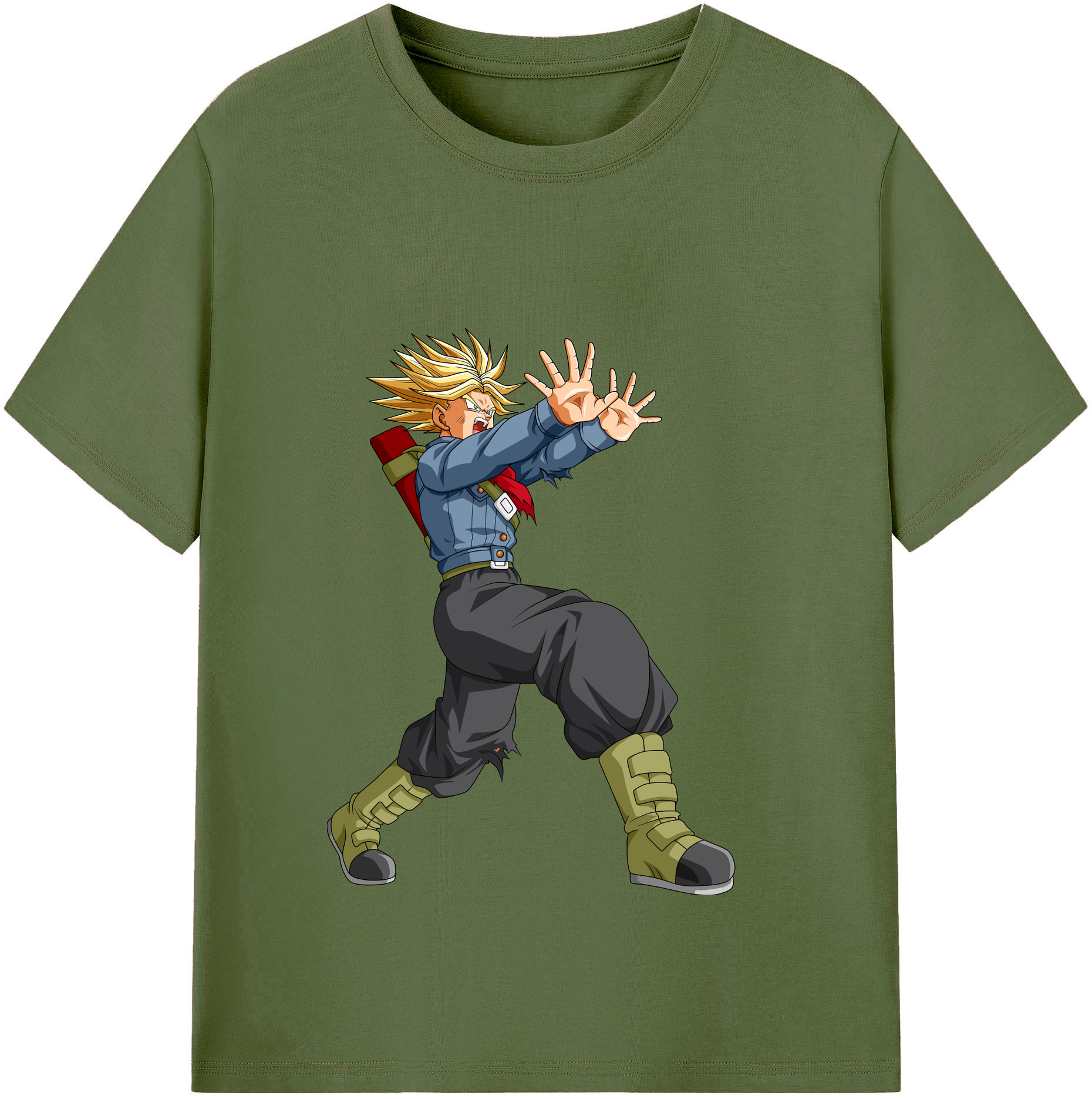 （画像用） ドラゴンボール トランクス（Torankusu）DRAGON BALL Trunks 綿100％半袖Tシャツ（フロントプリント）